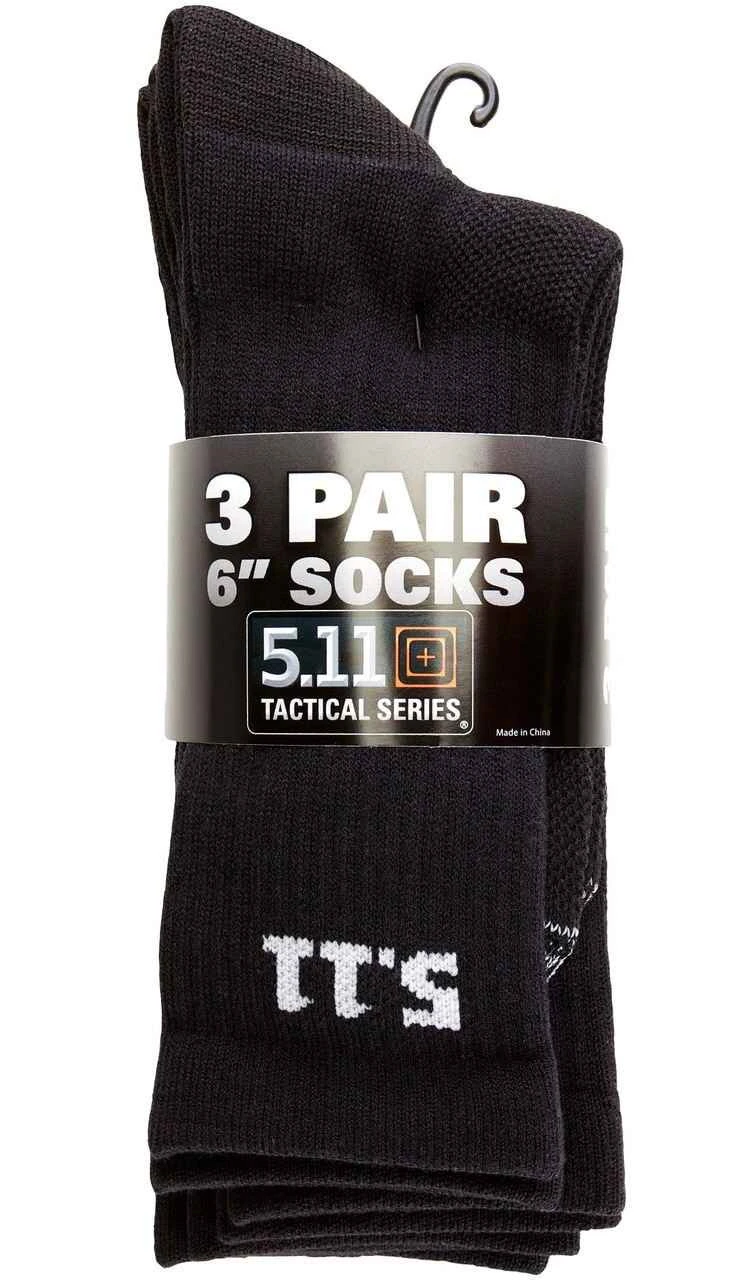 5.11 Tactical 6" Sock 3-Pack 50078 2 5.11 Tactical 6" Sock 3-Pack 50078 - Image 2