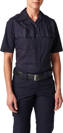 5.11 Tactical Women's NYPD Stryke RipStop Short Sleeve Uniform Shirt 61335 -Tactical Clothing Shop 5.11 tactical womens nypd stryke ripstop short sleeve uniform shirt 61335 61335 48621.1669245476