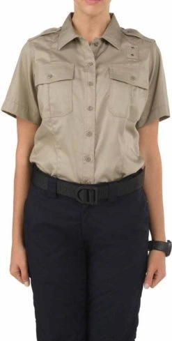 5.11 Tactical Women's Twill PDU Class A Short Sleeve Shirt 61158 -Tactical Clothing Shop 5.11 tactical womens twill pdu class a short sleeve shirt 61158 61158 53903.1603762918