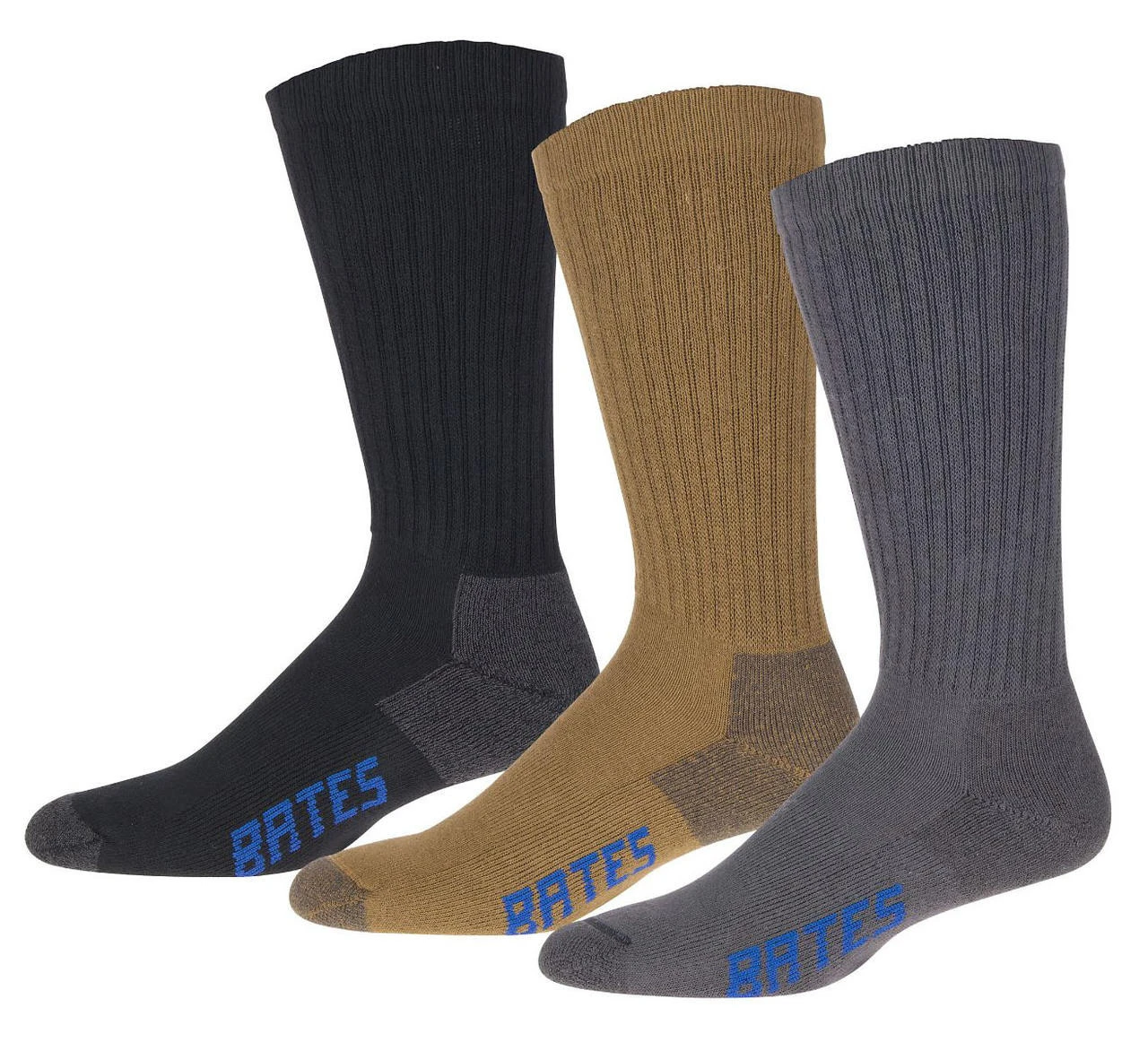 Bates 6PK Cotton Comfort Crew Sock 1 Bates 6PK Cotton Comfort Crew Sock