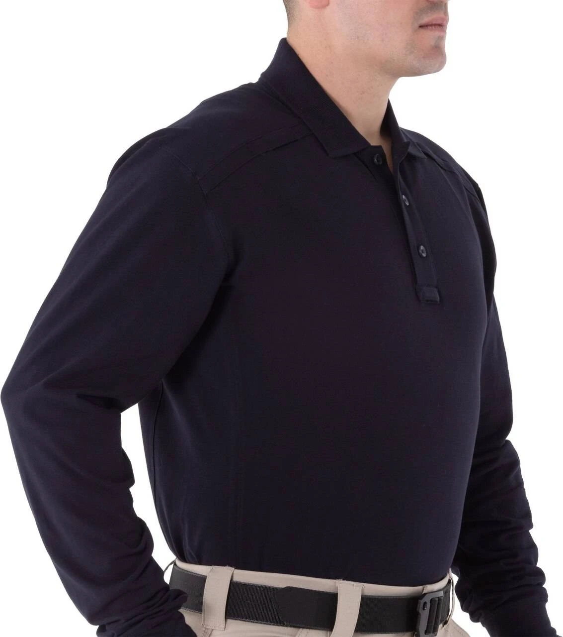 First Tactical Men's Cotton Long Sleeve Polo 111502 3 First Tactical Men's Cotton Long Sleeve Polo 111502 - Image 3