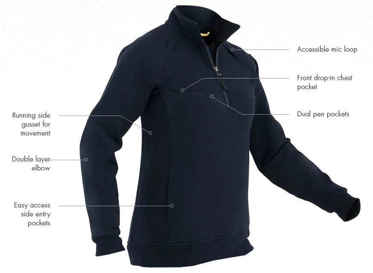 First Tactical Women's 1/4 Zip Cotton Job Shirt 128507 7 First Tactical Women's 1/4 Zip Cotton Job Shirt 128507 - Image 7