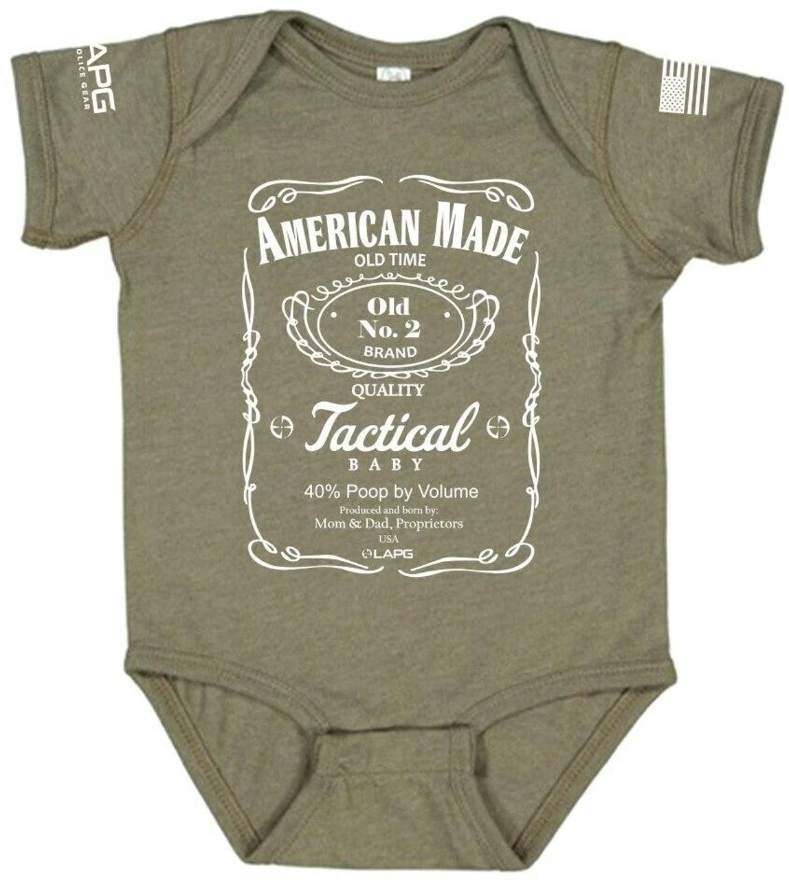 LA Police Gear American Made Tactical Baby Onesie 9 LA Police Gear American Made Tactical Baby Onesie - Image 9