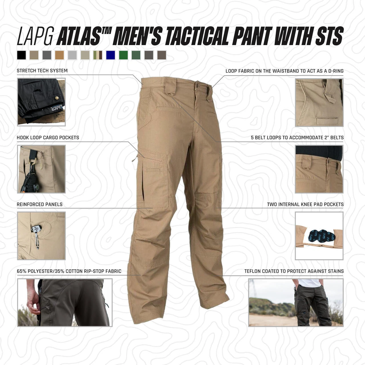 LA Police Gear Atlas Men's Tactical Pant With STS 2 LA Police Gear Atlas Men's Tactical Pant With STS - Image 2