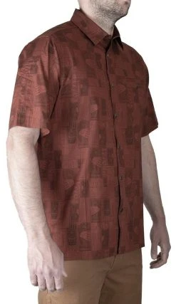 LA Police Gear Eagle Tactical Tiki™ Short Sleeve Button Up Shirt