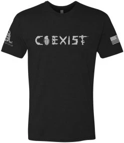 LA Police Gear Men's Coexist Short Sleeve T-Shirt -Tactical Clothing Shop la police gear mens coexist short sleeve t shirt coexist 92694.1601477360