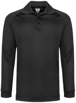 LA Police Gear Men's Long Sleeve Operator Tact Performance Polo