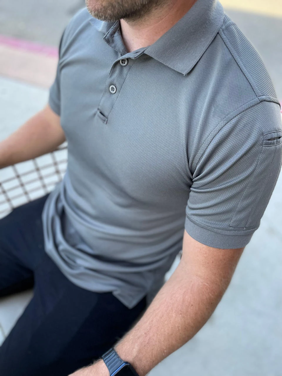 LA Police Gear Men's Recon Jersey Polo Shirt 3 LA Police Gear Men's Recon Jersey Polo Shirt - Image 3