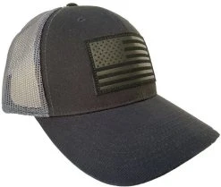 LA Police Gear Subdued Leather Flag Patch Hat