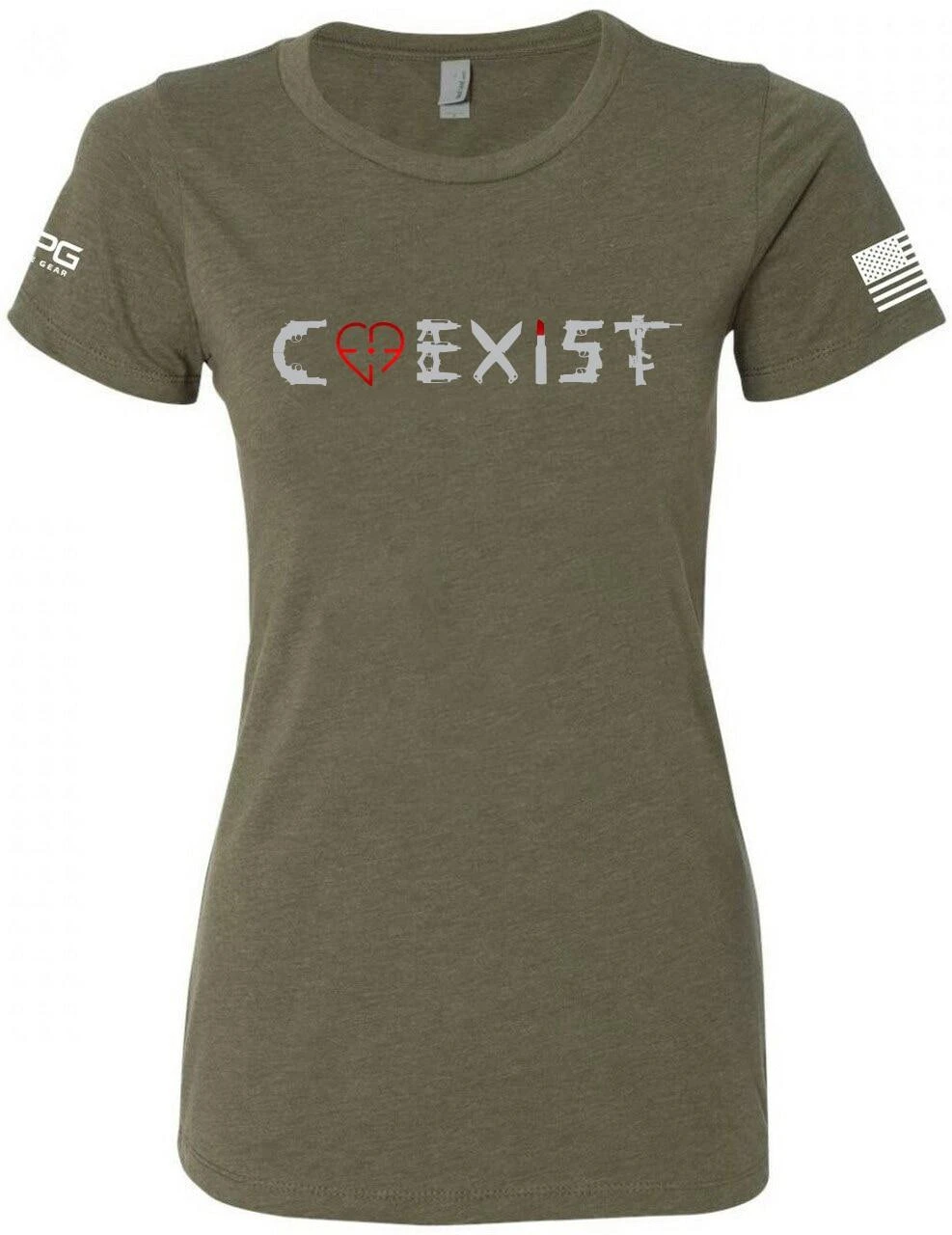 LA Police Gear Women's Coexist T-Shirt 2 LA Police Gear Women's Coexist T-Shirt - Image 2