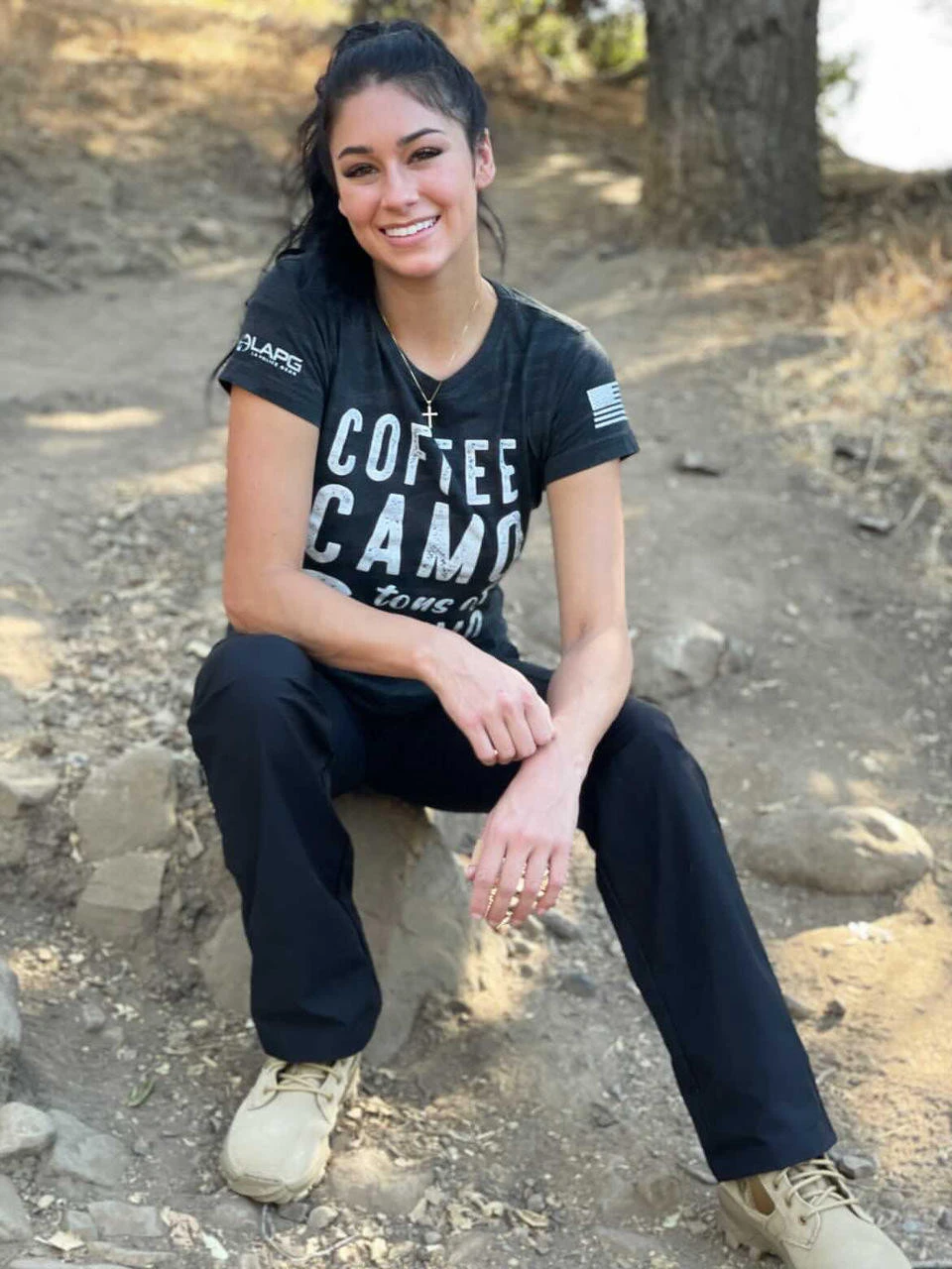 LA Police Gear Women's Coffee Camo Ammo T-Shirt 3 LA Police Gear Women's Coffee Camo Ammo T-Shirt - Image 3