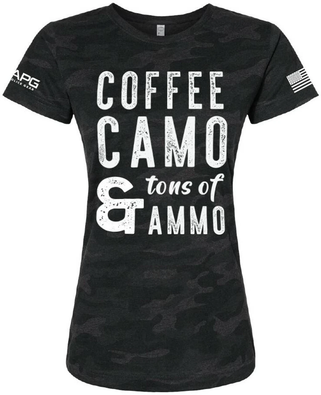 LA Police Gear Women's Coffee Camo Ammo T-Shirt 1 LA Police Gear Women's Coffee Camo Ammo T-Shirt