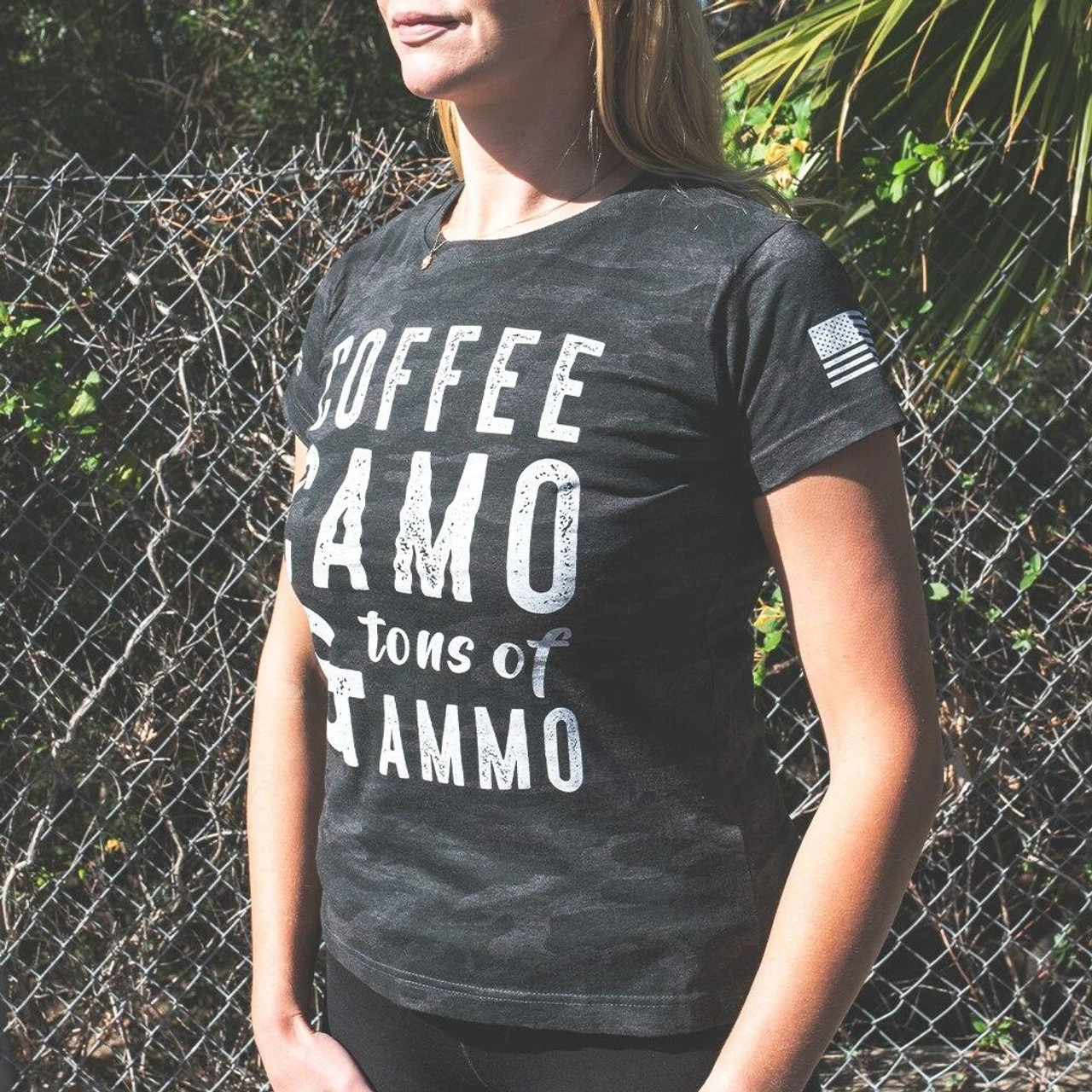 LA Police Gear Women's Coffee Camo Ammo T-Shirt 6 LA Police Gear Women's Coffee Camo Ammo T-Shirt - Image 6