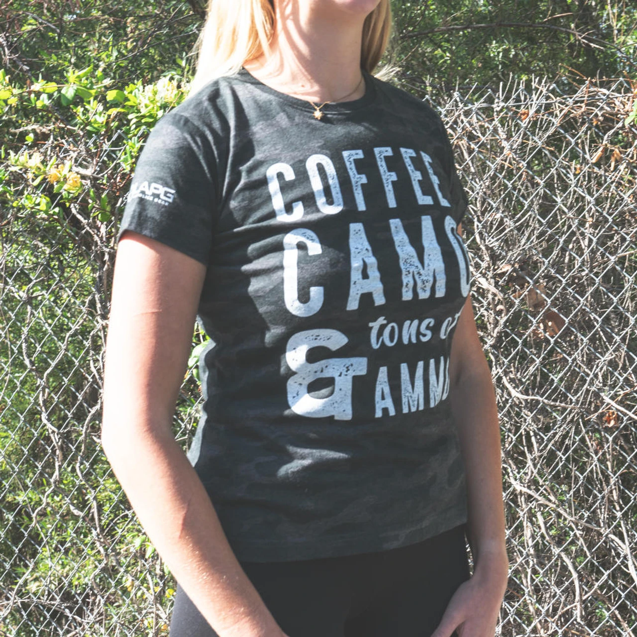 LA Police Gear Women's Coffee Camo Ammo T-Shirt 7 LA Police Gear Women's Coffee Camo Ammo T-Shirt - Image 7