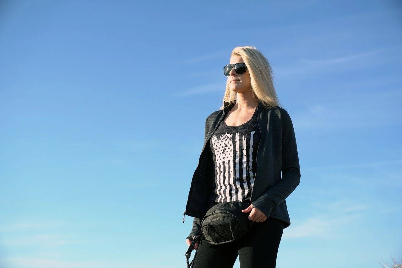 LA Police Gear Women's Distressed Flag Tank 5 LA Police Gear Women's Distressed Flag Tank - Image 5