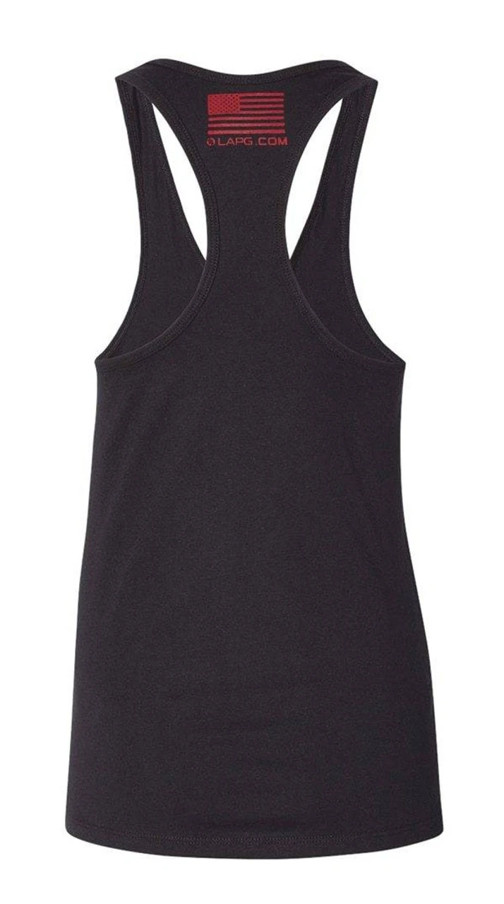 LA Police Gear Women's Distressed USA Flag Tank Top 2 LA Police Gear Women's Distressed USA Flag Tank Top - Image 2