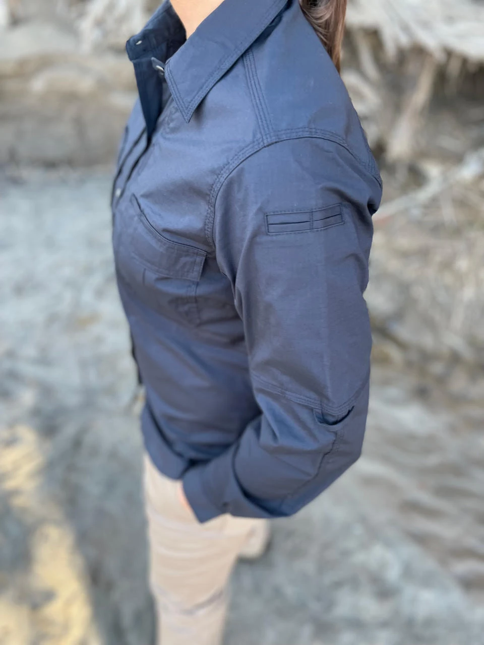 LA Police Gear Women's Long Sleeve Battle Rattle Stretch Field Shirt 3 LA Police Gear Women's Long Sleeve Battle Rattle Stretch Field Shirt - Image 3