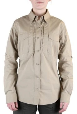 LA Police Gear Women's Long Sleeve Battle Rattle Stretch Field Shirt