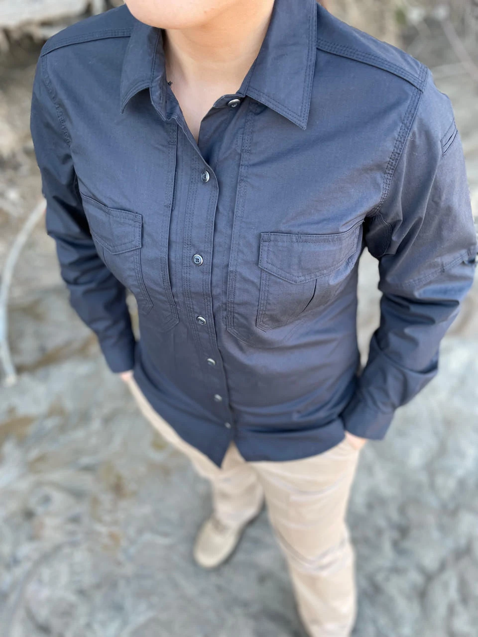 LA Police Gear Women's Long Sleeve Battle Rattle Stretch Field Shirt 2 LA Police Gear Women's Long Sleeve Battle Rattle Stretch Field Shirt - Image 2