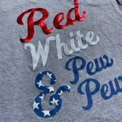 LA Police Gear Women's Red White & Pew Pew Tank Top -Tactical Clothing Shop la police gear womens red white and pew pew tank top ts red white 27932.1609341581