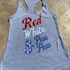 LA Police Gear Women's Red White & Pew Pew Tank Top -Tactical Clothing Shop la police gear womens red white and pew pew tank top ts red white 70814.1601492215