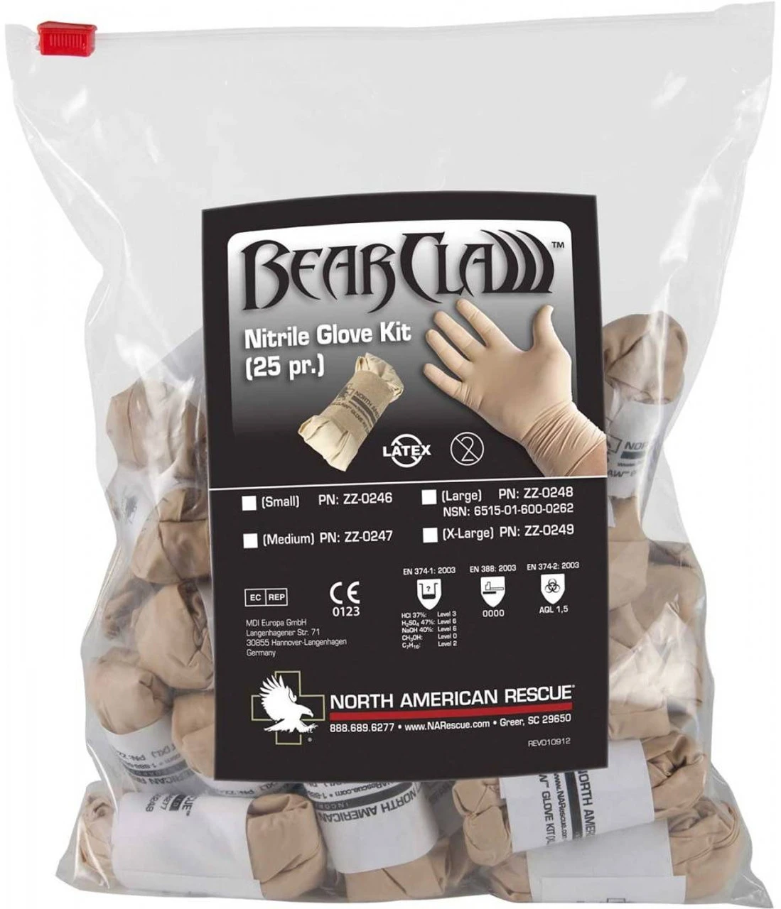 North American Rescue Bear Claw Glove Kit (25 Pcs) 1 North American Rescue Bear Claw Glove Kit (25 Pcs)