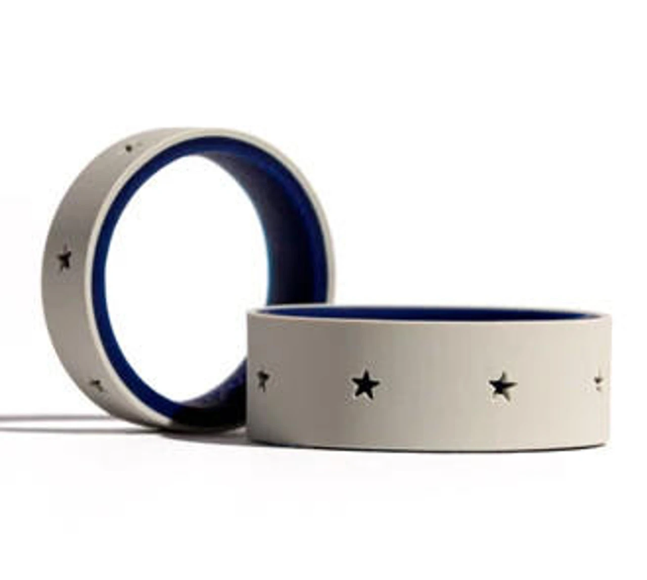 QALO Folds Of Honor Women's Grey/Blue Stars Forever Strata Ring 3 QALO Folds Of Honor Women's Grey/Blue Stars Forever Strata Ring - Image 3