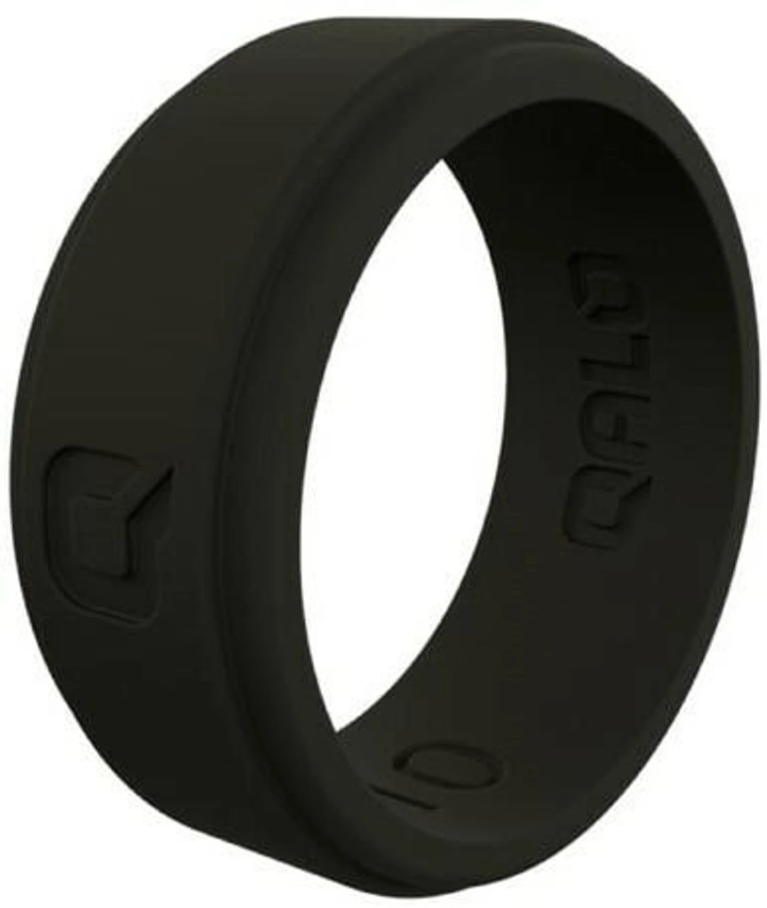Qalo Men's Charcoal Step Edge Ring QS-MSC 1 Qalo Men's Charcoal Step Edge Ring QS-MSC