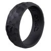 Qalo Men's Classic Forged Metallic Silicone Ring