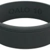 Qalo Men's Slate Grey Step Edge Narrow Polished Ring QS9-MNG