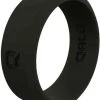Qalo Women's Modern Black Q2X Silicone Ring